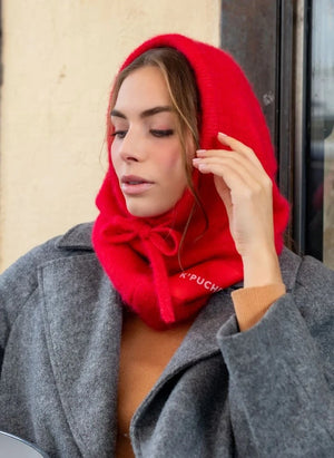 K'puche - Sudadera con capucha de alpaca Kim | Rojo