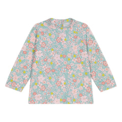 Petit Bateau - Camiseta de baño con protección UV para bebé Fleuri | Turquesa