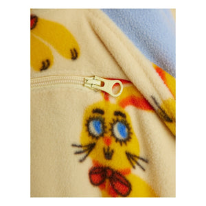 Mini Rodini - Zip-Sweatshirt Hasen Recycelte Faser | Gelb