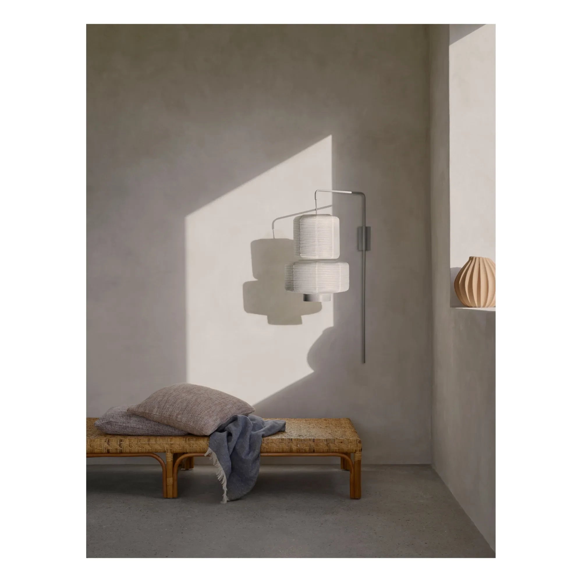 Broste Copenhagen - William Papier Pendelleuchte | Weiß