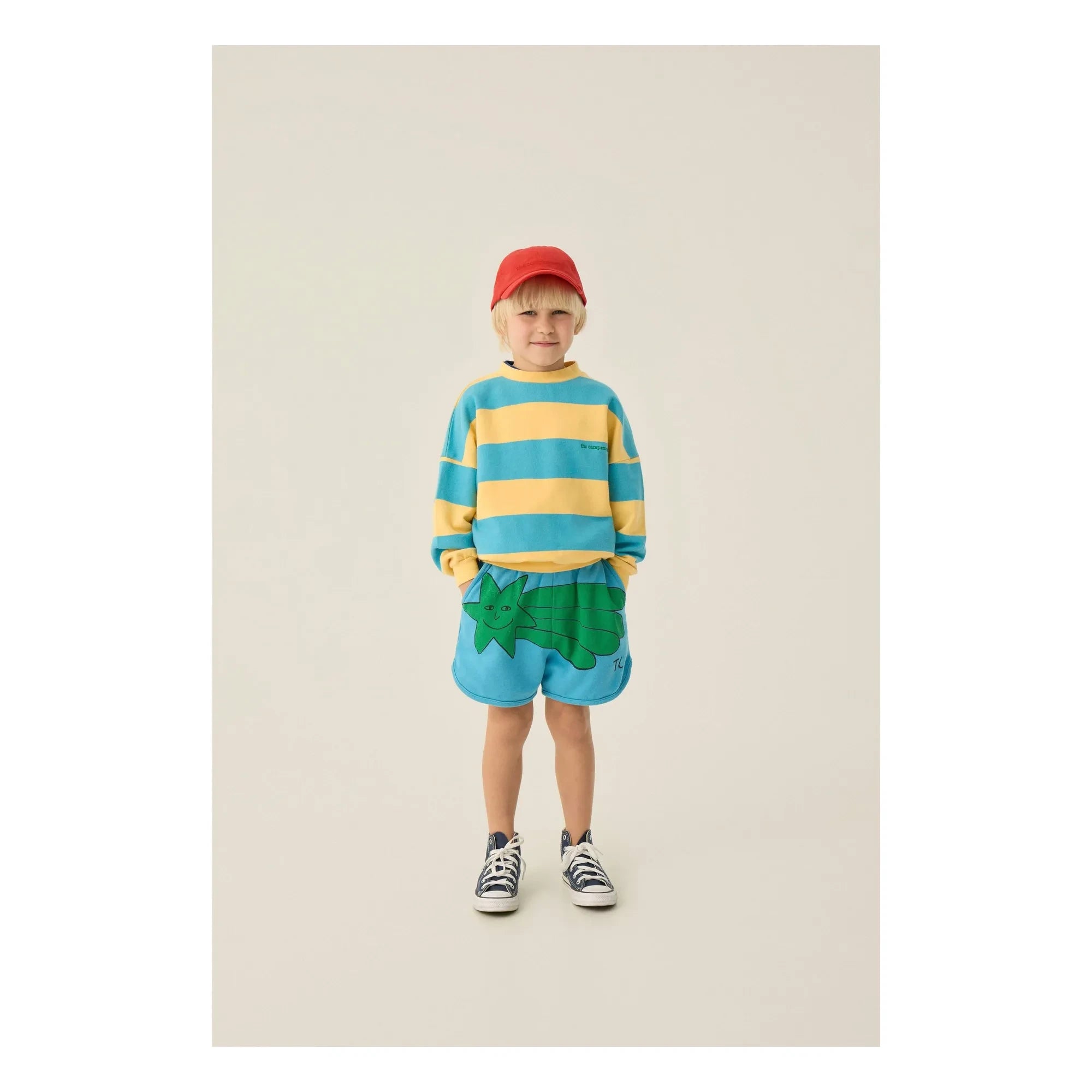 The Campamento - Oversize Çizgili Sweat | Sarı