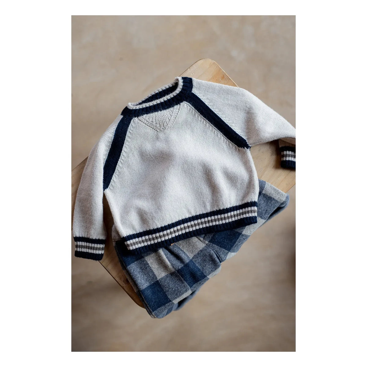 1+ in the family - Pantalones Polares de Cuadros Firenze | Azul Oscuro
