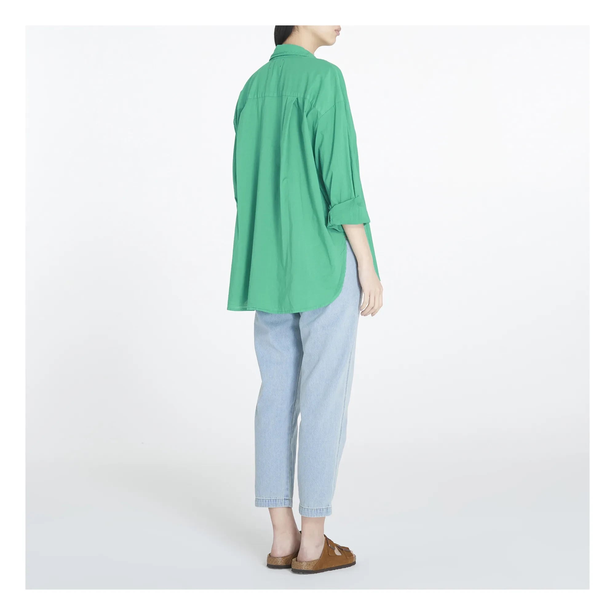 Xirena - Camisa de popelín de algodón Sydney | Verde