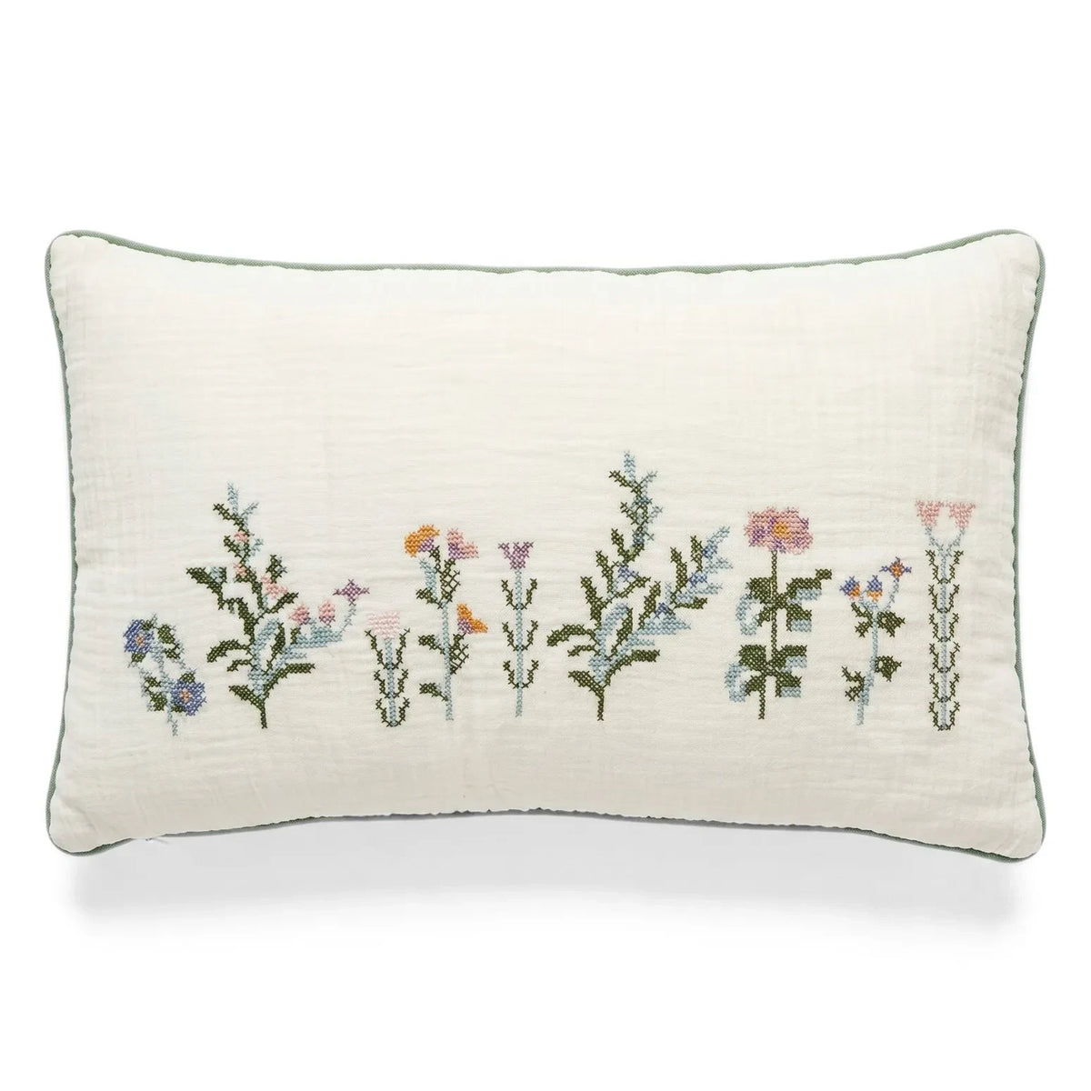 Editions Aimable - Hubert Flowers Almohada | Crema de gasa