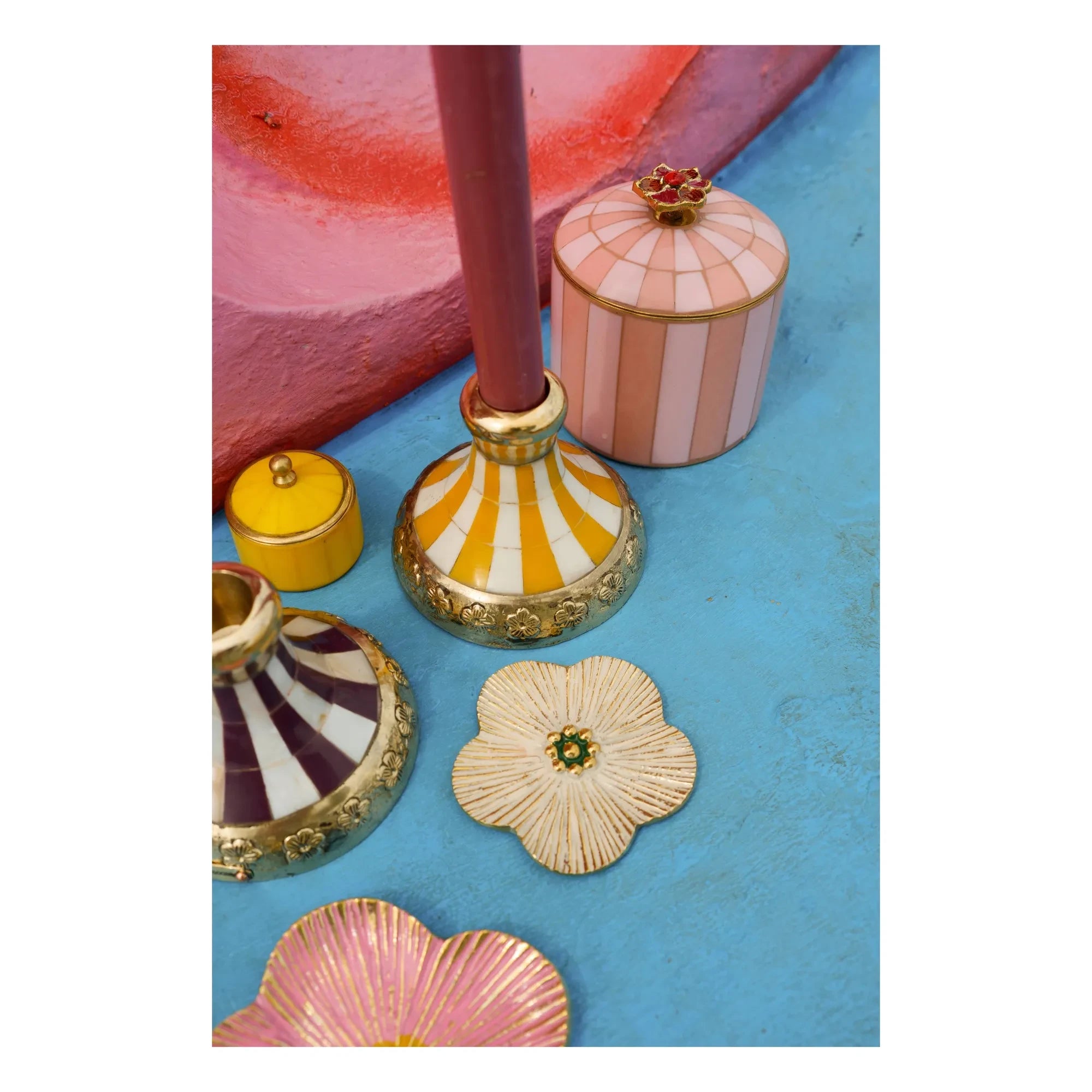 Doing Goods - Sanya Rice Candle Holder | Purple