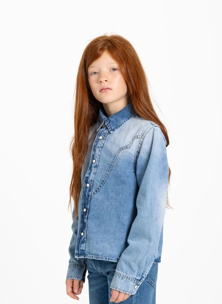 Hundred Pieces - Pauline Denim Gömlek | Açık Denim