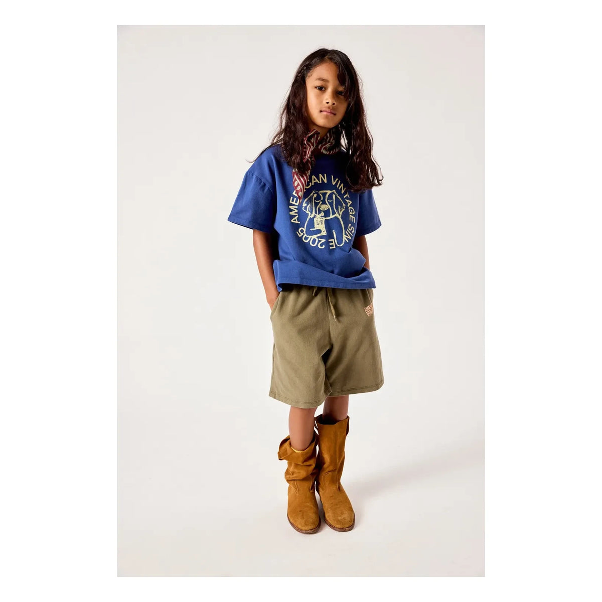 American Vintage - Fizvalley Köpek Tişörtü | Mavi