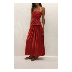 Faithfull the Brand - Notte Maxi Pamuk Elbise | Terracotta