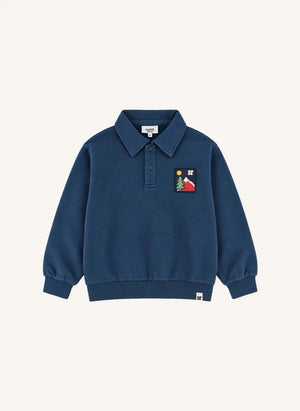 Hundred Pieces - Phoenix Mountain Sudadera de Algodón Orgánico | Gris azul
