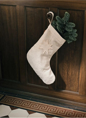 Ferm Living - Χριστουγεννιάτικη κάλτσα από οργανικό βαμβάκι Vela | Μπεζ