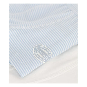 Petit Bateau – 2er-Pack gestreifte Boxer Briefs aus Bio-Baumwolle | Hellblau