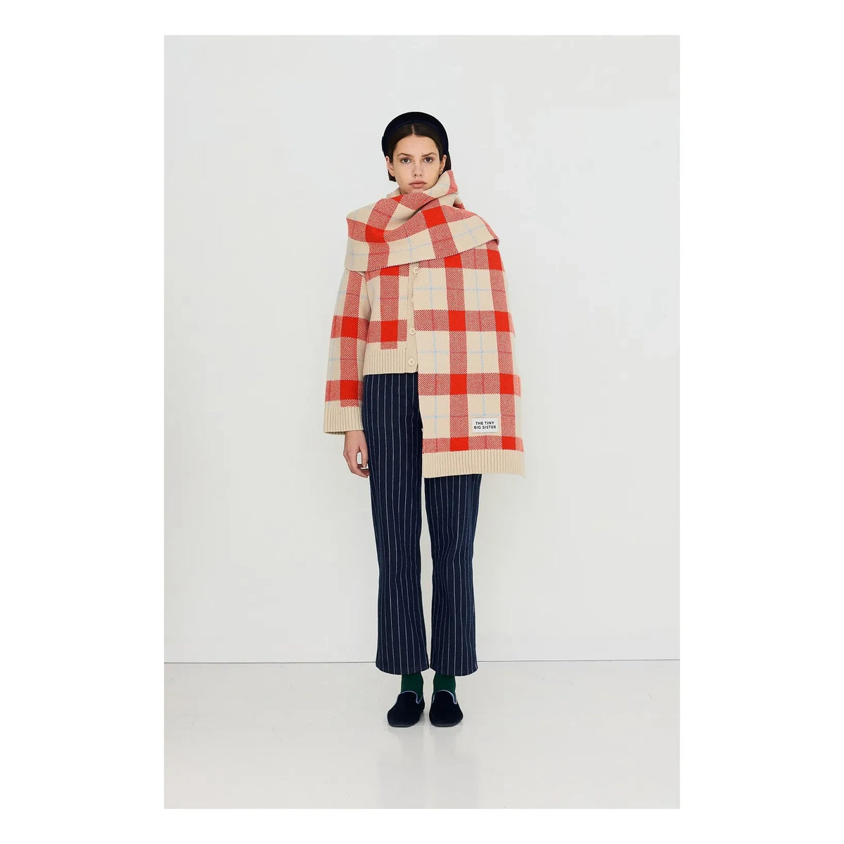 The Tiny Big Sister - Wool Plaid Cardigan | Vanilya