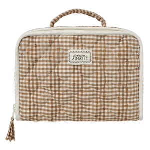 Editions Aimable - Vadim fabric suitcase | Noisette Vichy Cotton