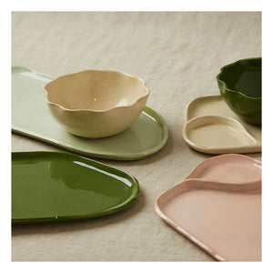 Casa Cecu - Glazed Stoneware Display Bowl | Khaki