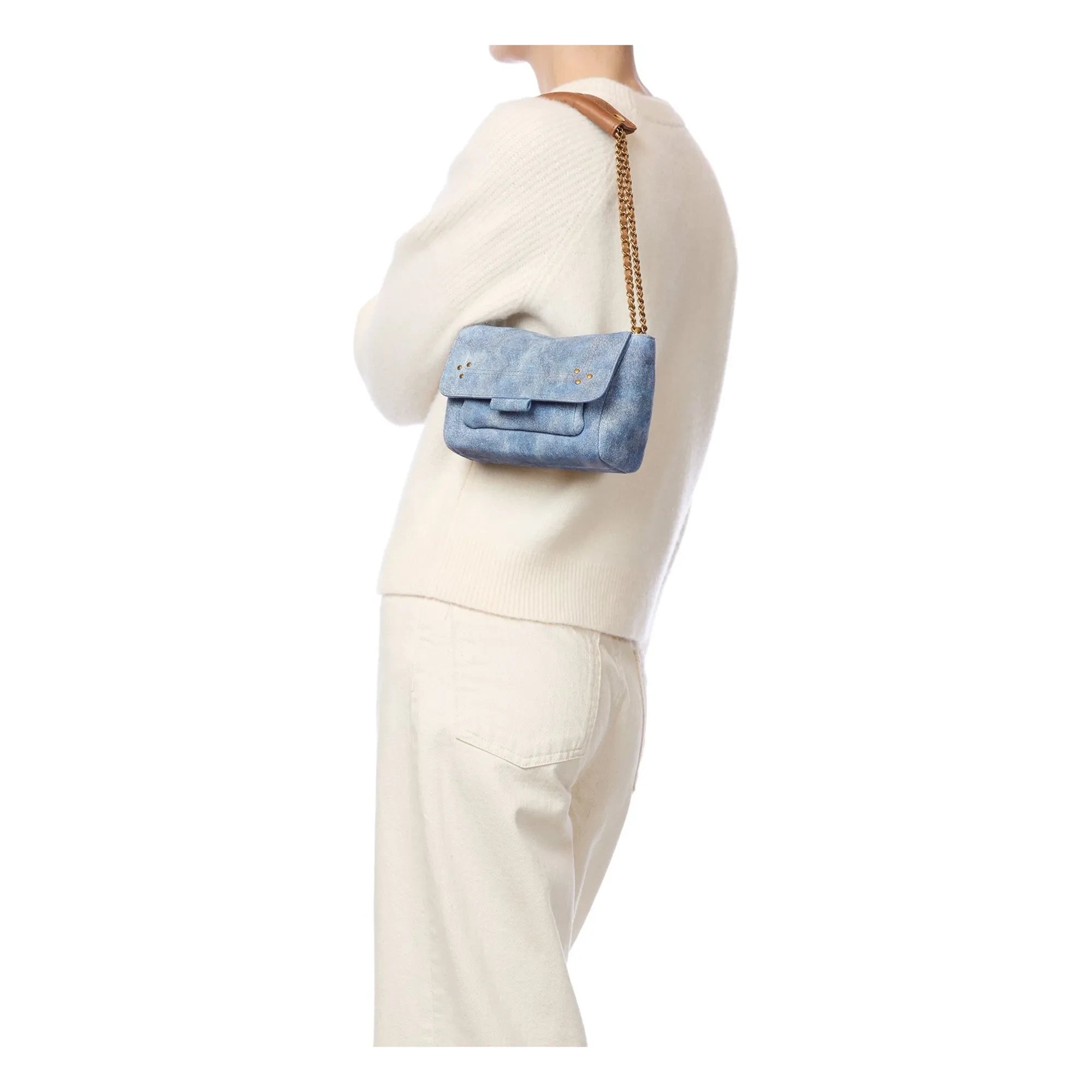 Jérôme Dreyfuss - Bag Lulu S Croûte Velours | Washed mavi