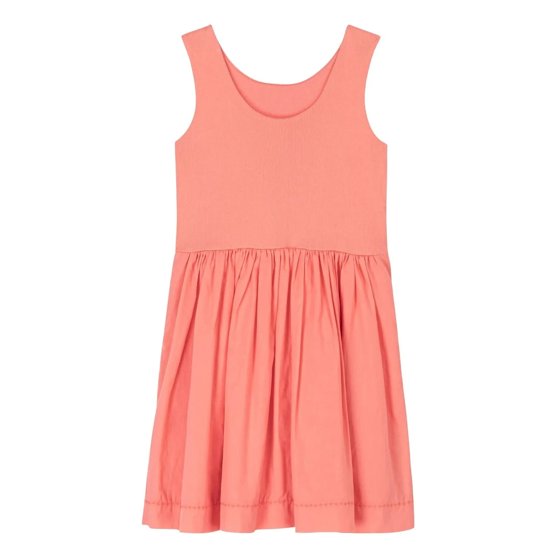 Petit Bateau - Organik pamuklu fitilli elbise | Mercan