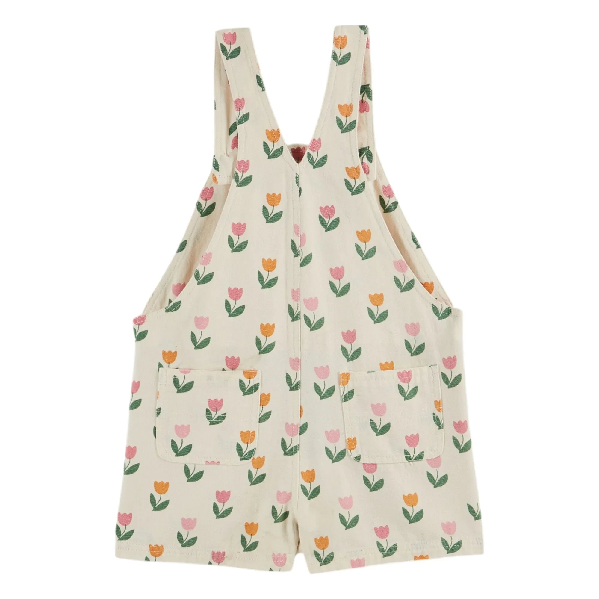 Emile et Ida - Tulpen-Shorts-Latzhose | Creme