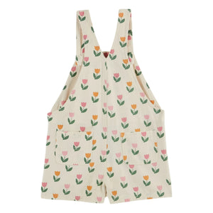 Emile et Ida - Tulpen-Shorts-Latzhose | Creme