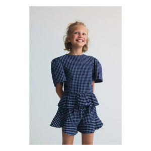 the new society - Short Jasmine Carreaux | Dark Blue