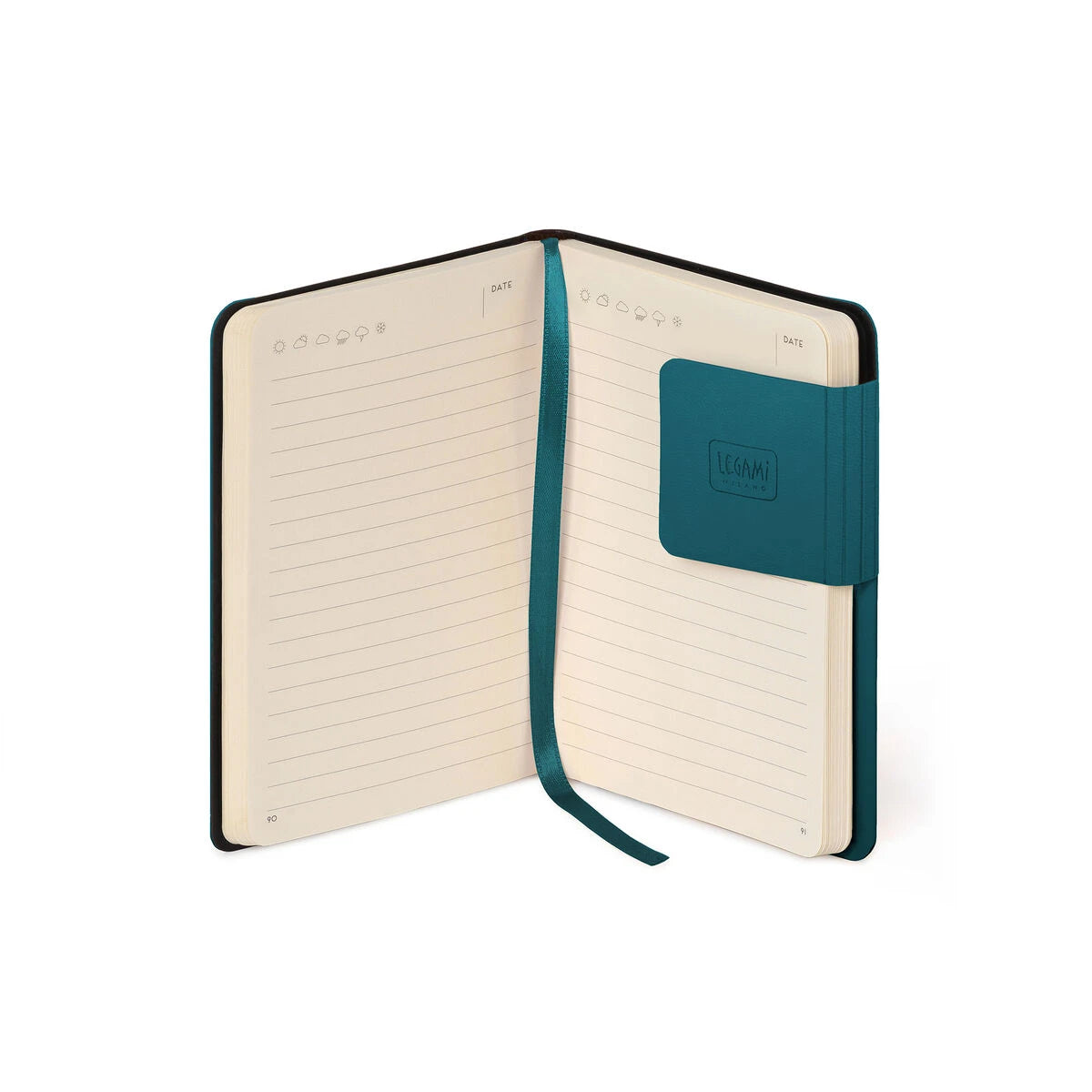 Legami - Lined Notebook with Monochrome Soft Cover - Deep Teal - My Notebook
