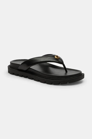 Coach Brynn Leather Thong Sandal Sandalia de Dedo de Cuero para Mujer