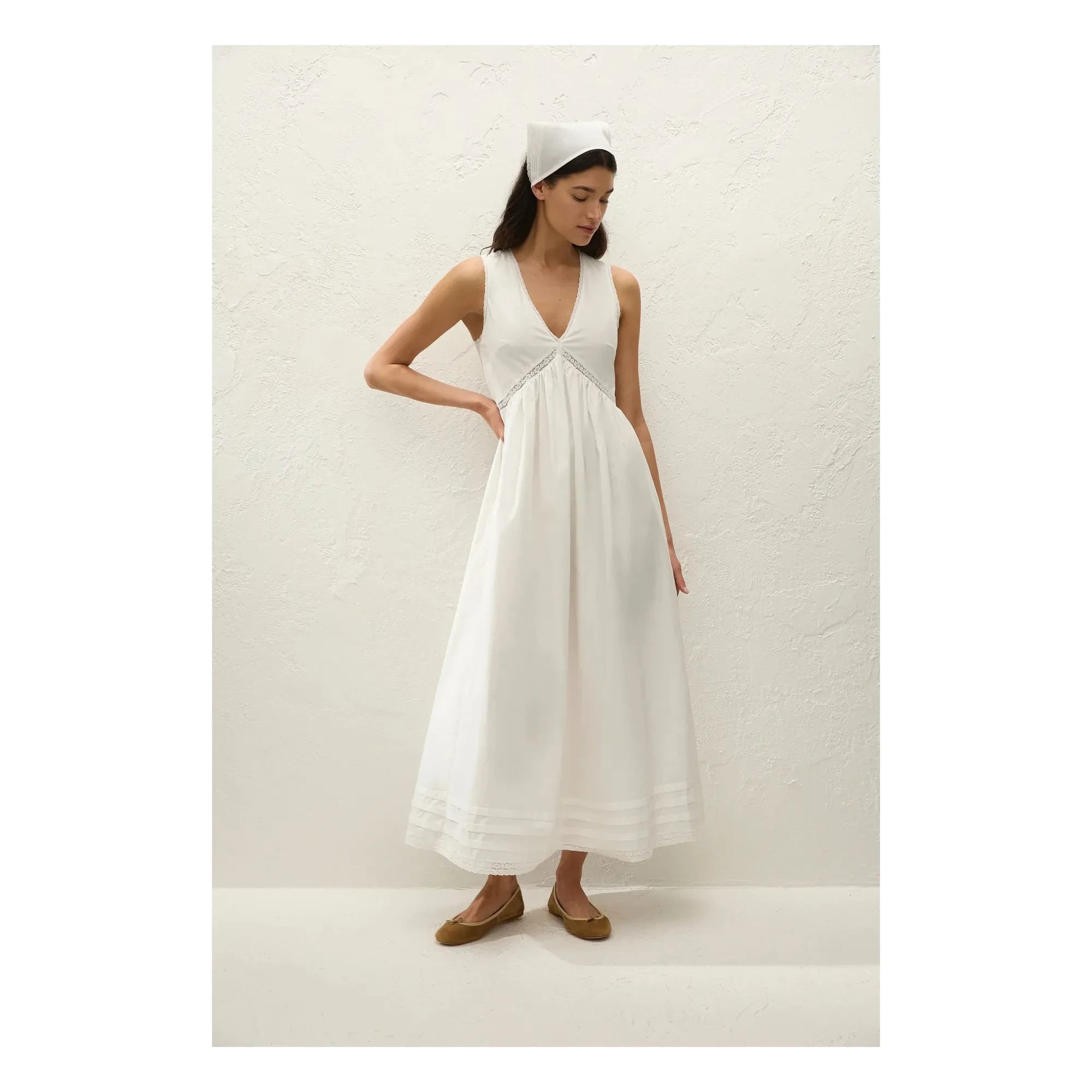 Faithfull the Brand - Fiora Pamuk Elbise | Beyaz