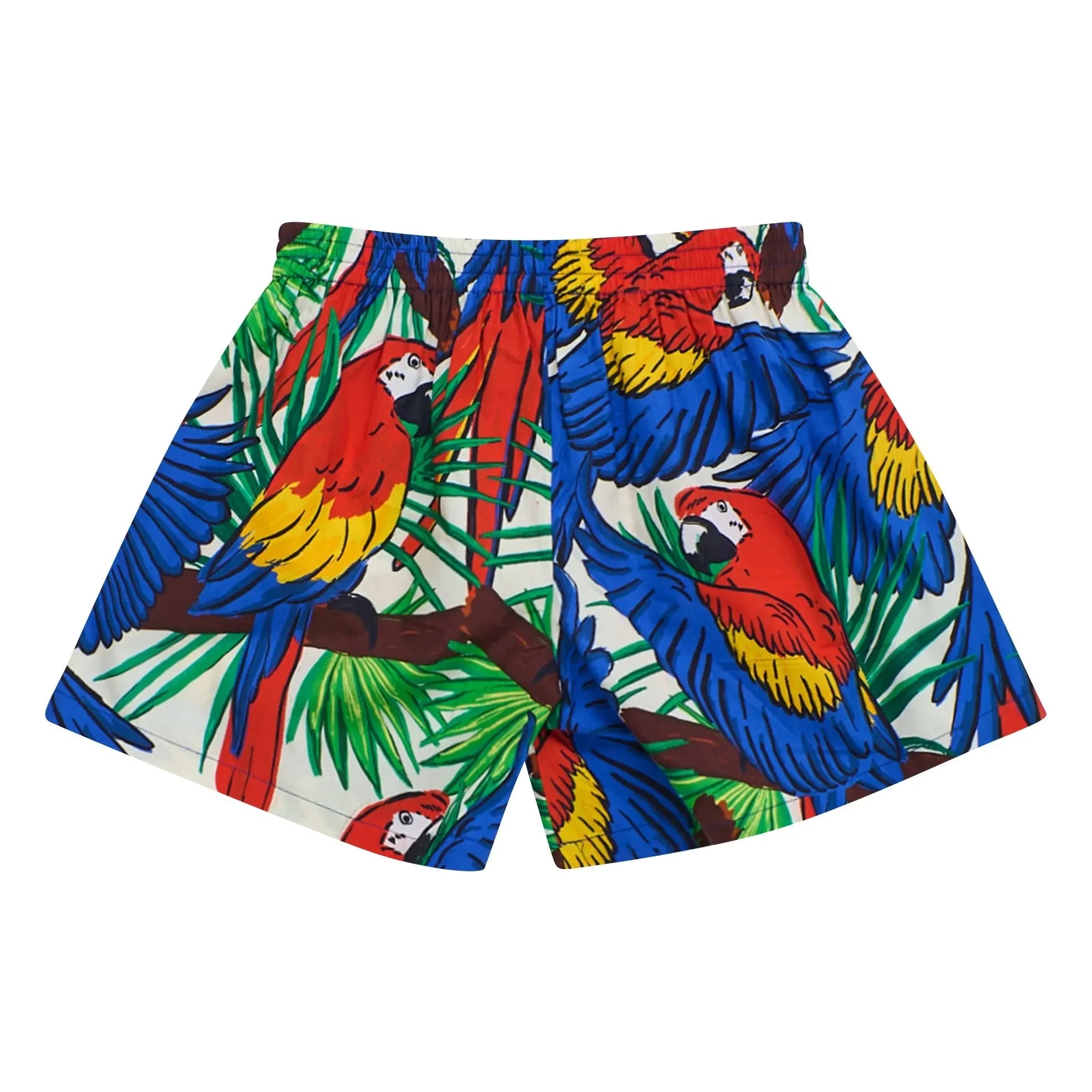 Maison Mangostan – Papagei-Shorts | Blau