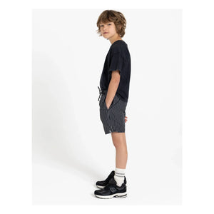 Finger in the Nose – Freeboy Gestreifte Badeshorts | Schwarz