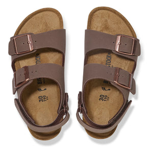 BIRKENSTOCK - Milano AS Children's Sandal Birko-Flor Birkibuc | Dark Brown