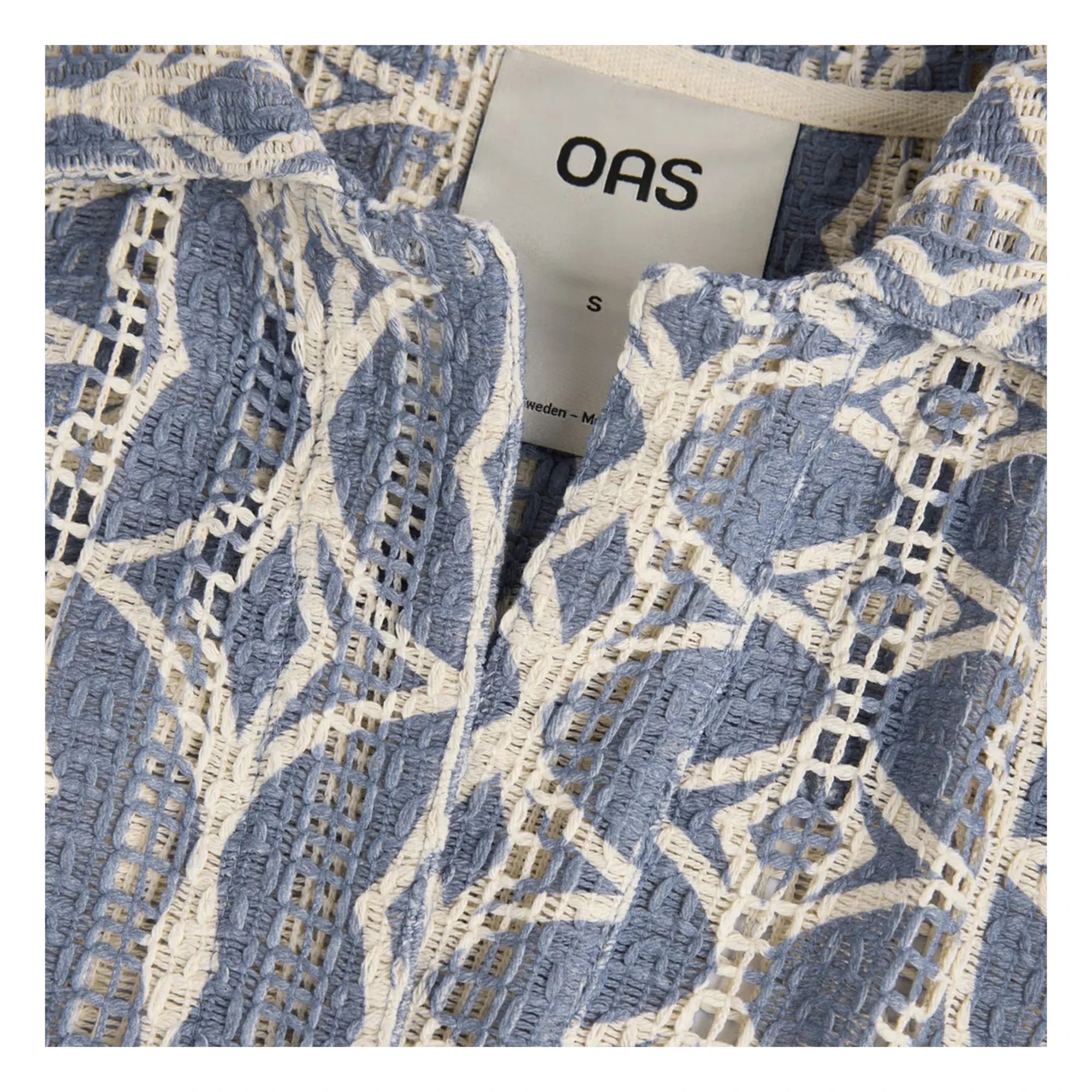 OAS - Vestido polo de ganchillo Arko Nuri | Azul