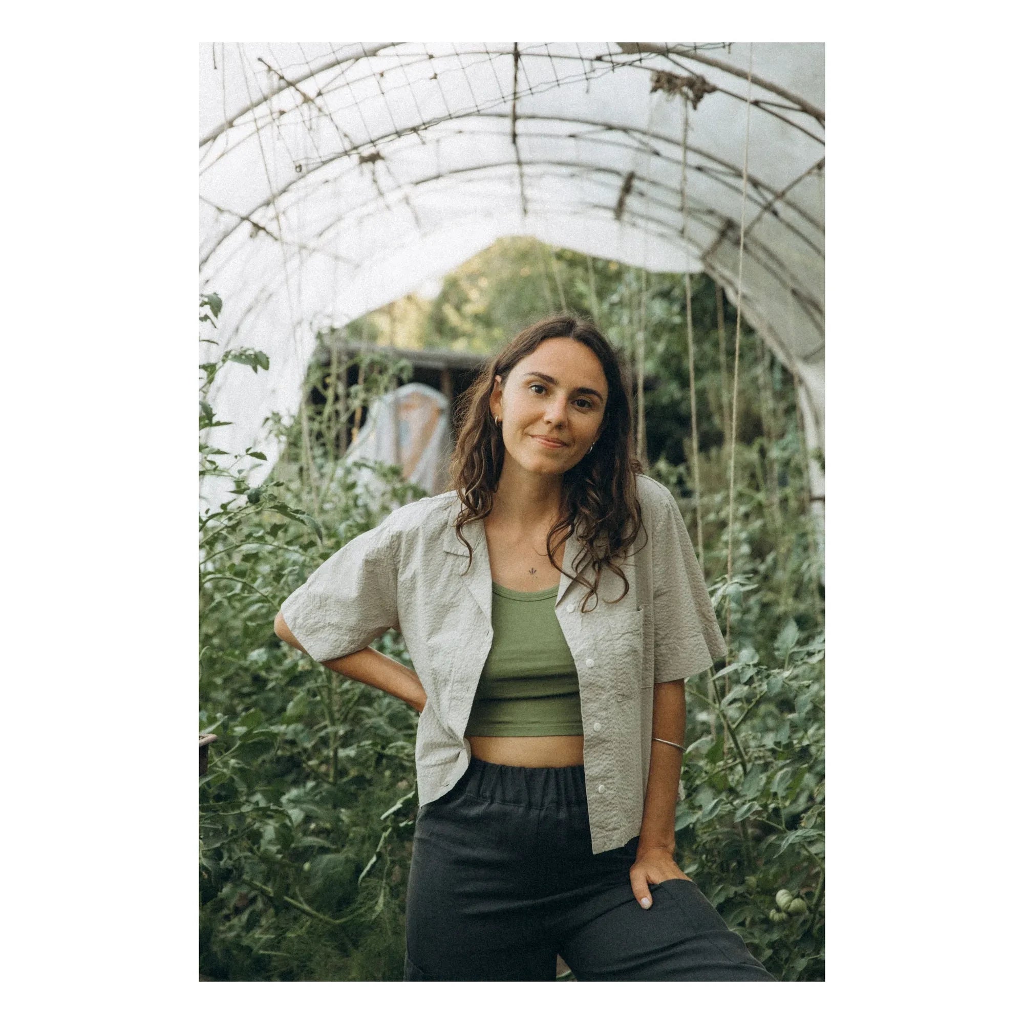 Matona - Crop-Top aus Bio-Baumwolle | Olive
