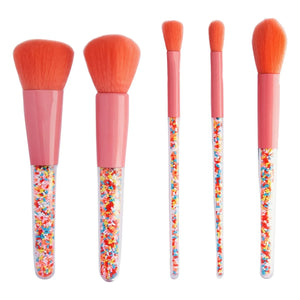 Oh Flossy - Sprinkle makyaj fırçaları - 5'li Set | Pembe