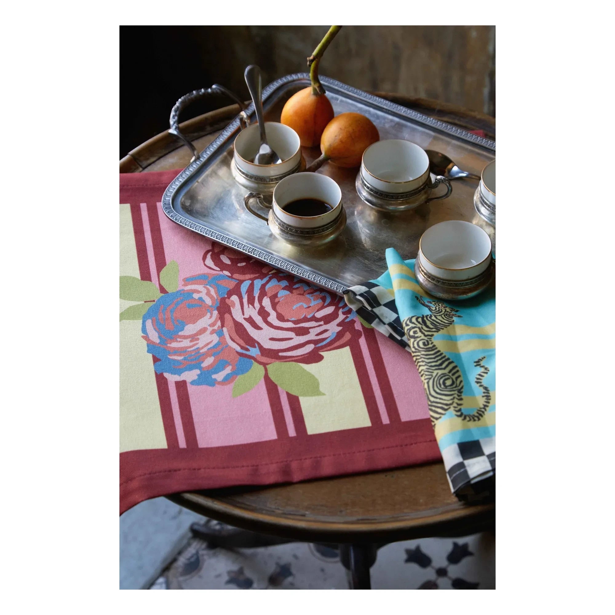 Lisa Corti - Cotton Placemat, Lisa Corti x The Socialite Family | Red
