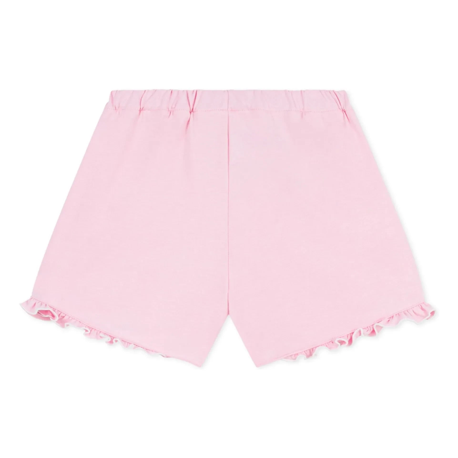 Petit Bateau - Pantalón corto con volantes | Rosa