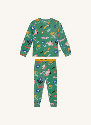 Petit Stella - Libellules Pijama Pamuk Pima ve Modal | Yeşil