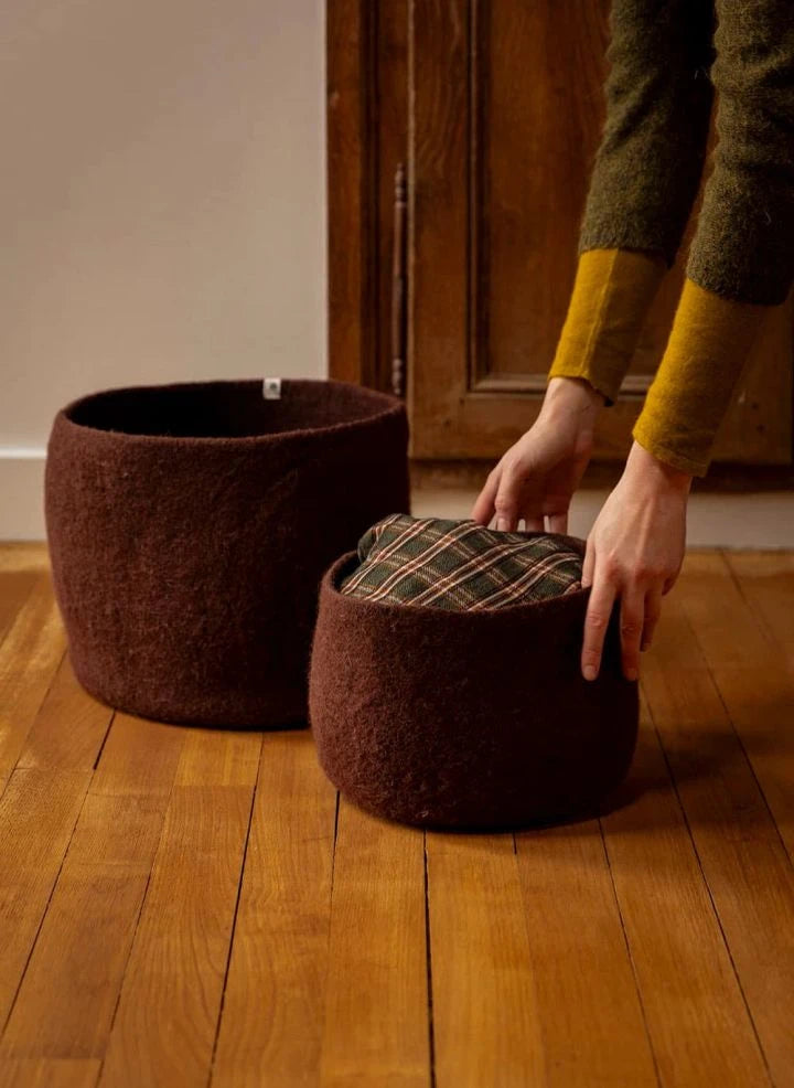 Muskhane - Keçe saklama sepeti | Mahogany