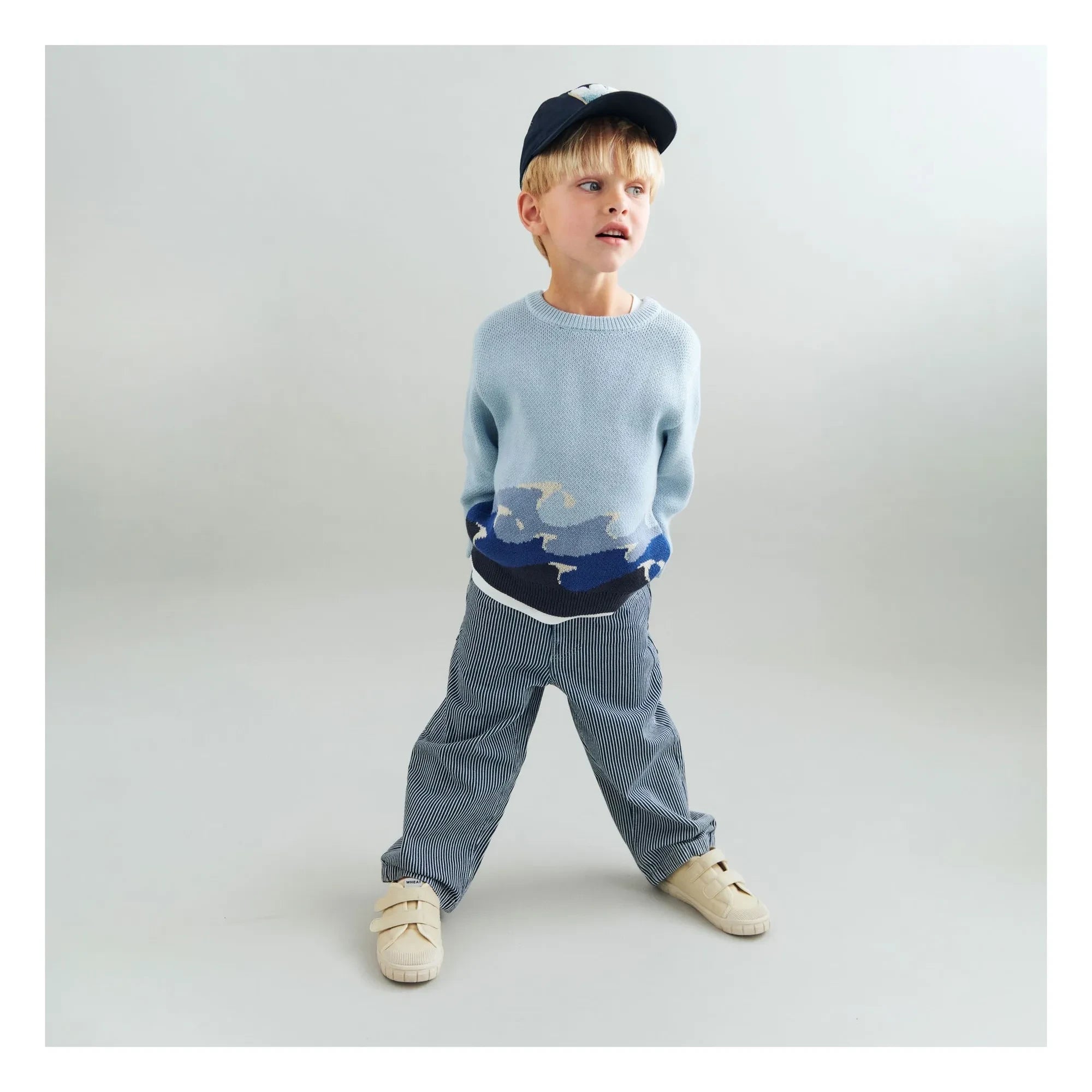 Wheat - Felix Striped Organic Cotton Jeans | Blue