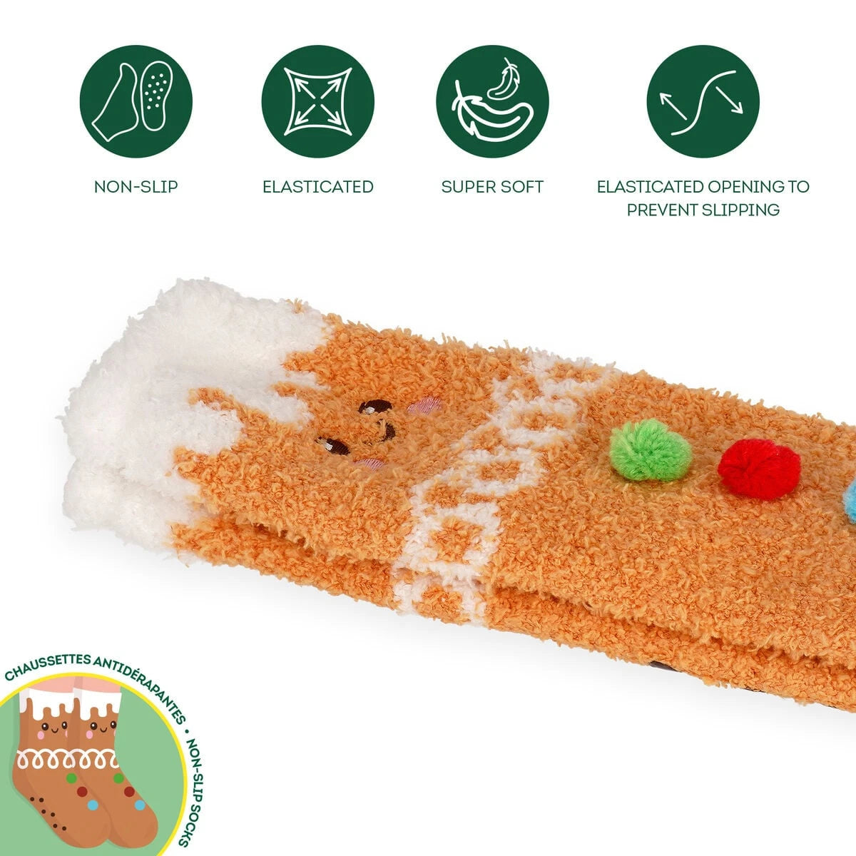 Legami - Αντιολισθητικές παιδικές κάλτσες Gingerbread - Τέλεια εφαρμογή!