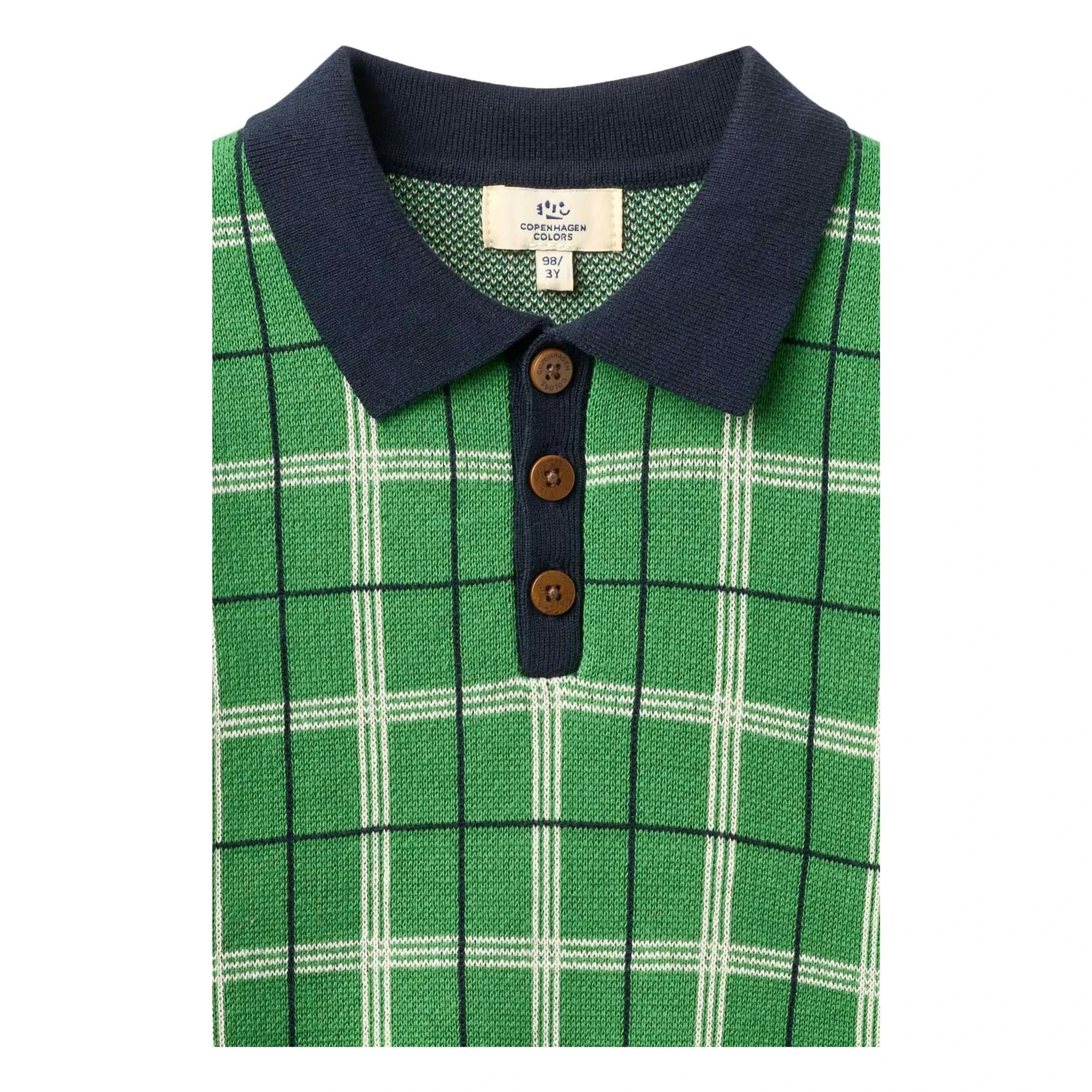 Copenhagen Colors - Organik pamuklu triko polo gömlek | Meadow Green