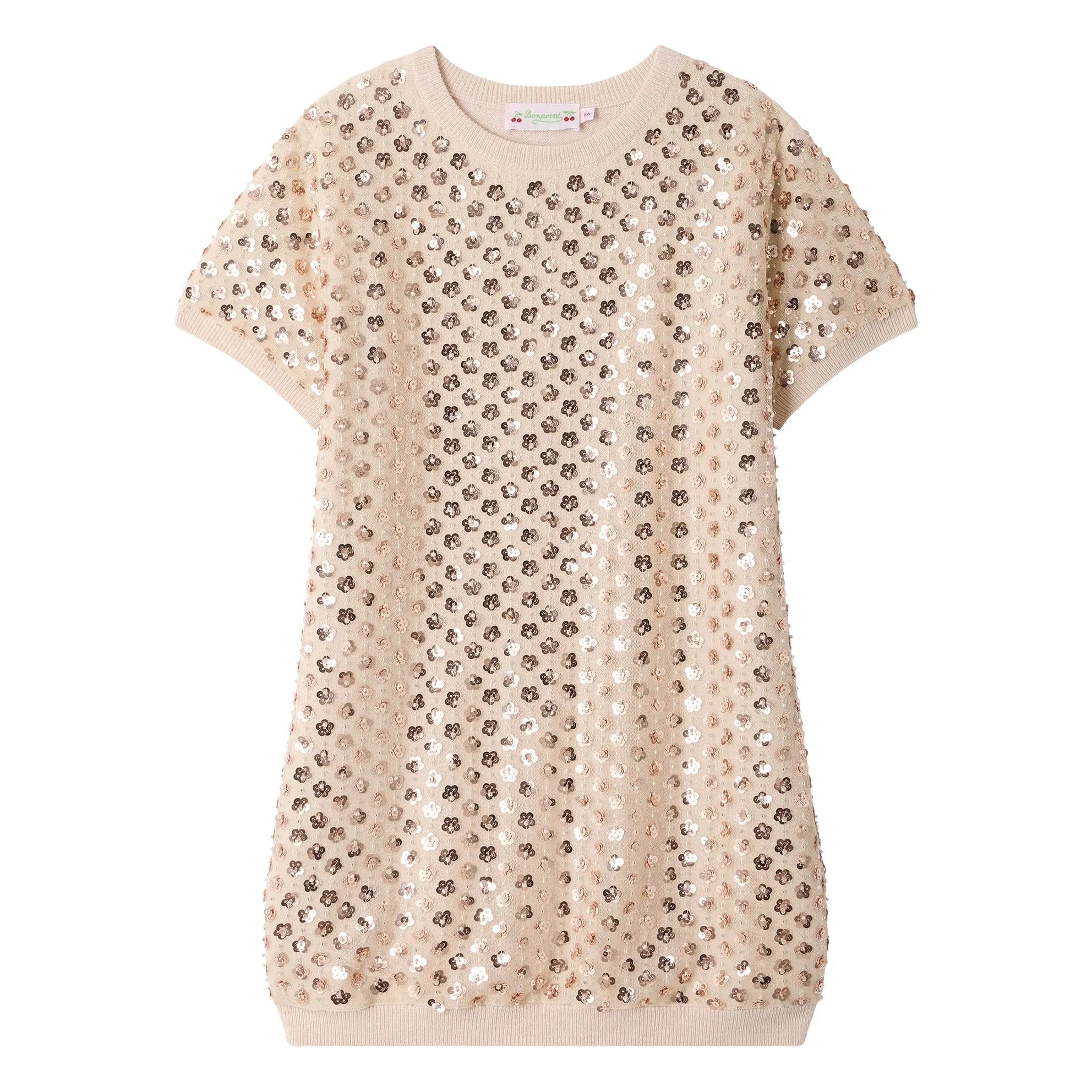Bonpoint - Marlise Yün Metalik Elbise | Soluk Pembe