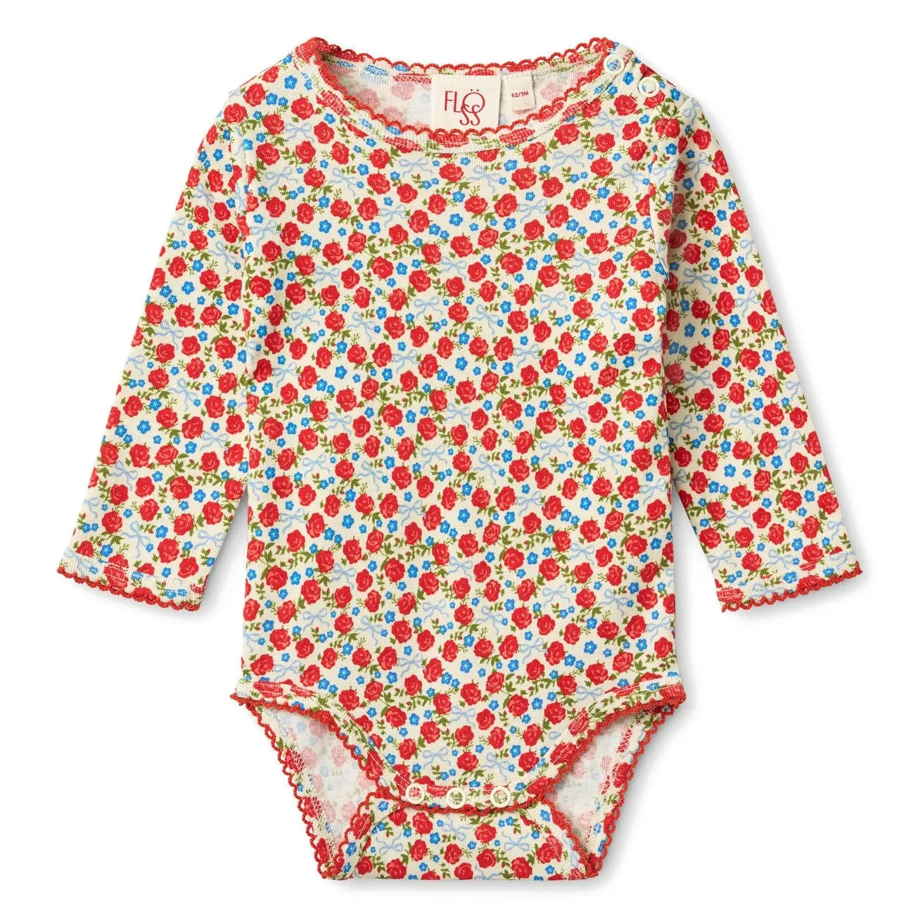 Flöss - Floral Fresa Bodysuit | Rot