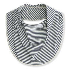 Gray Label - Organic Cotton Striped Bib | Grey blue