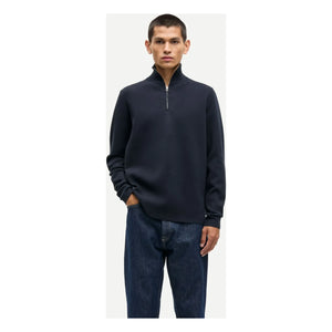 Samsoe Samsoe - Gunan Yarım Fermuarlı Sweatshirt | Koyu Mavi