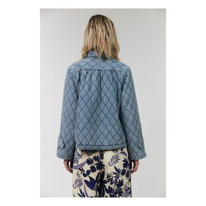 Lollys Laundry - Viola Kapitone Pamuk Ceket | Denim mavisi