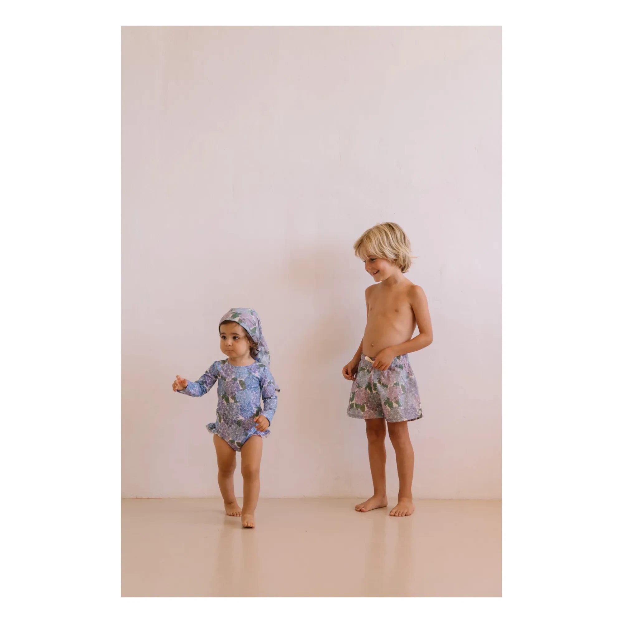 Studio Bohème - Josepha Langarm Schwimmanzug Blumen Recycelte Fasern | Lila