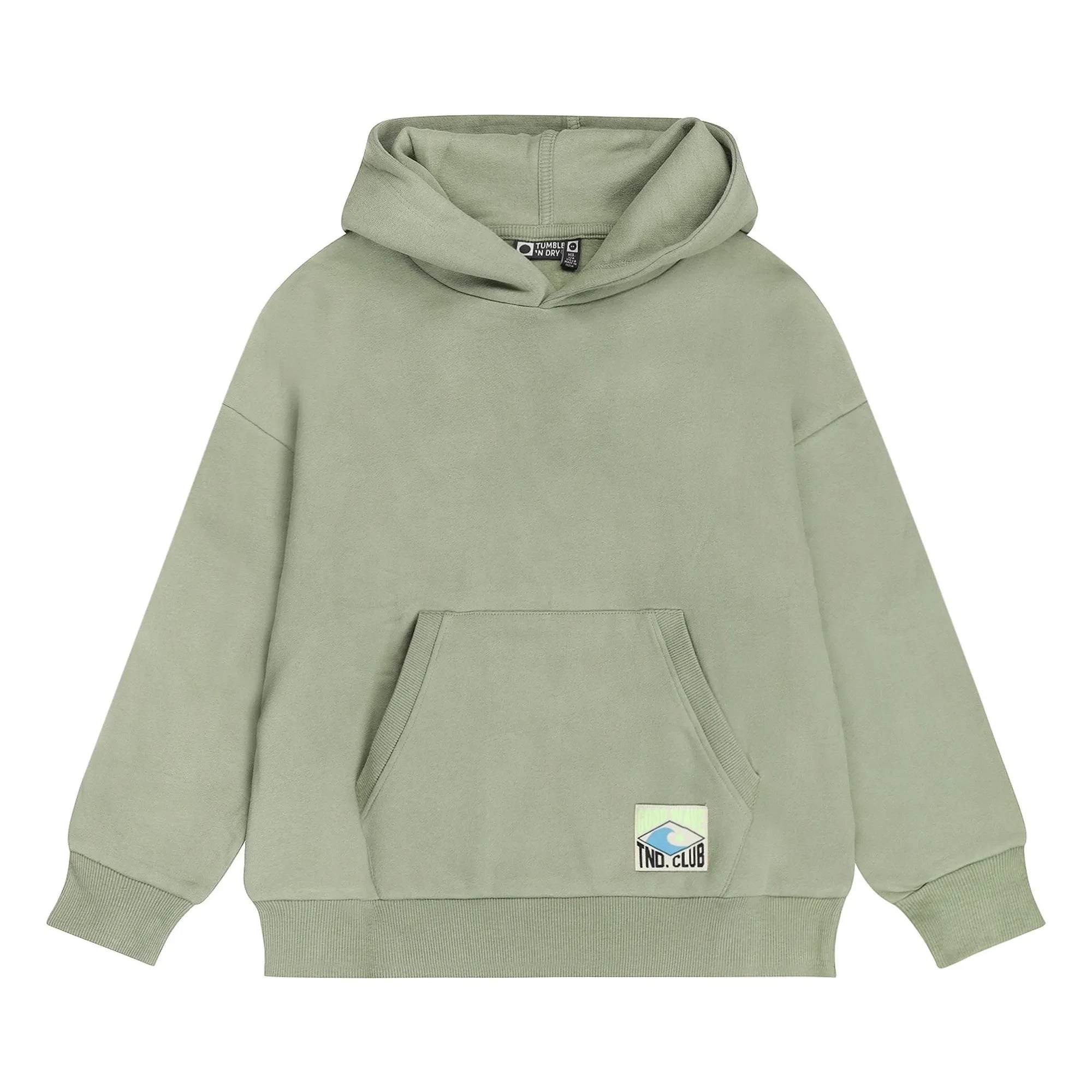 Tumble N'Dry - Tuzlu Organik Pamuklu Kapüşonlu Sweatshirt | Açık haki