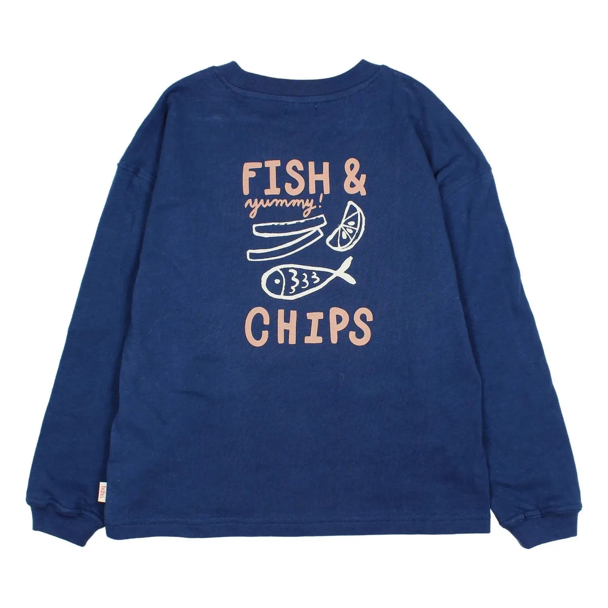 Búho - Camiseta de algodón orgánico Chips | Azul marino