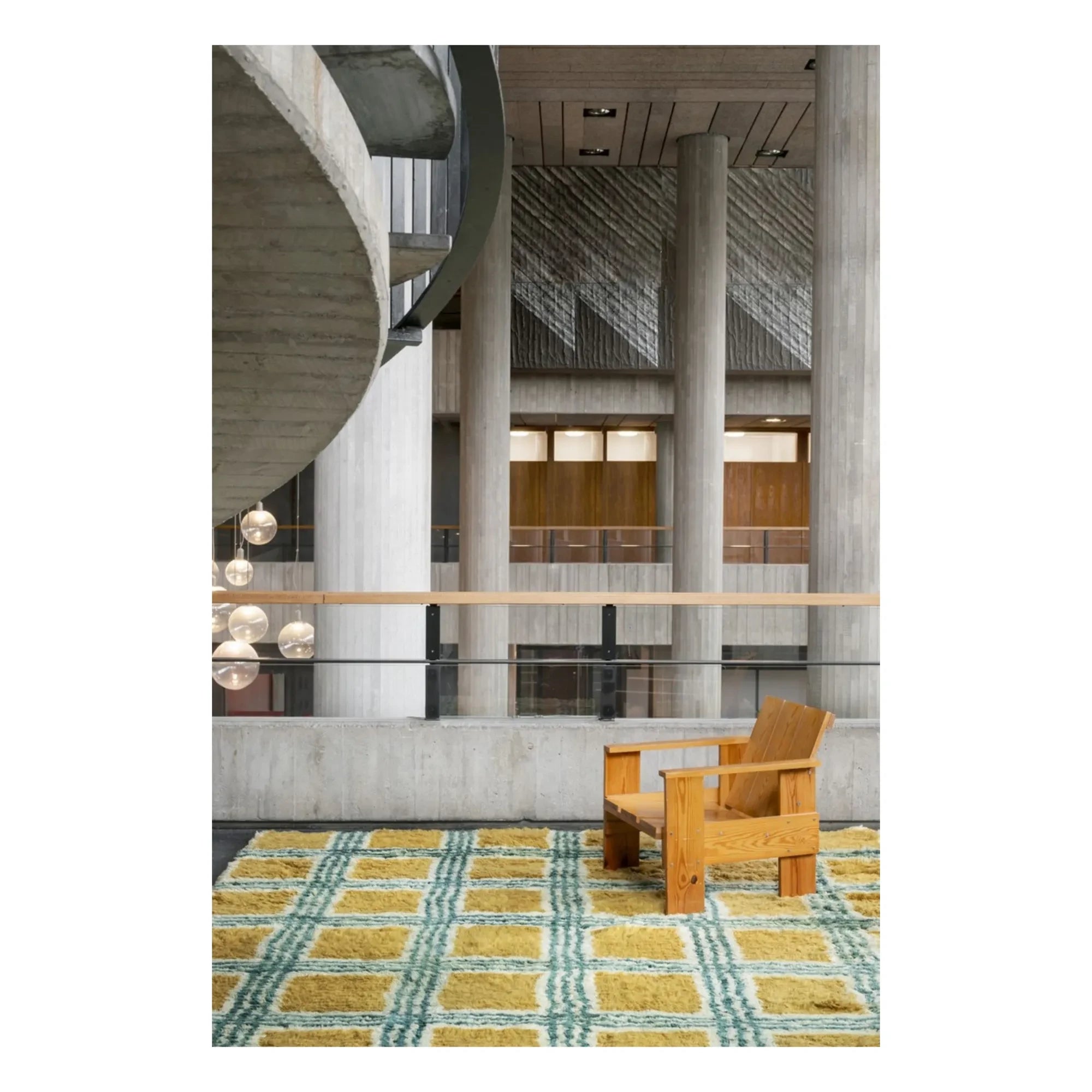 Layered - Alfombra de lana Pergola, Evelina Kroon | Mostaza