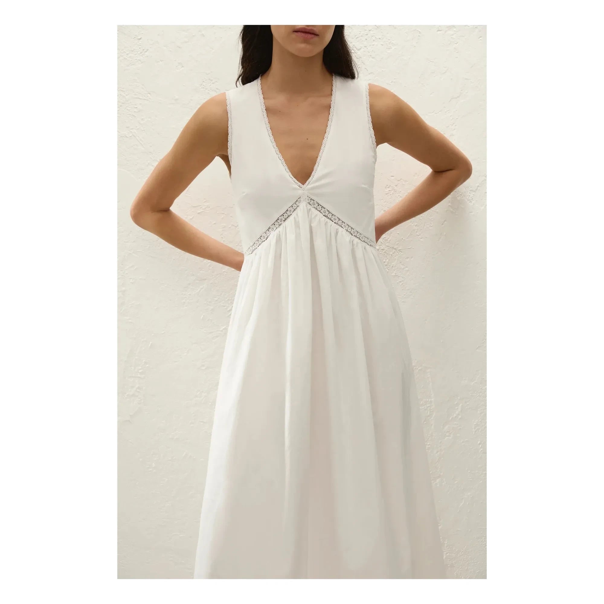 Faithfull the Brand - Fiora Pamuk Elbise | Beyaz