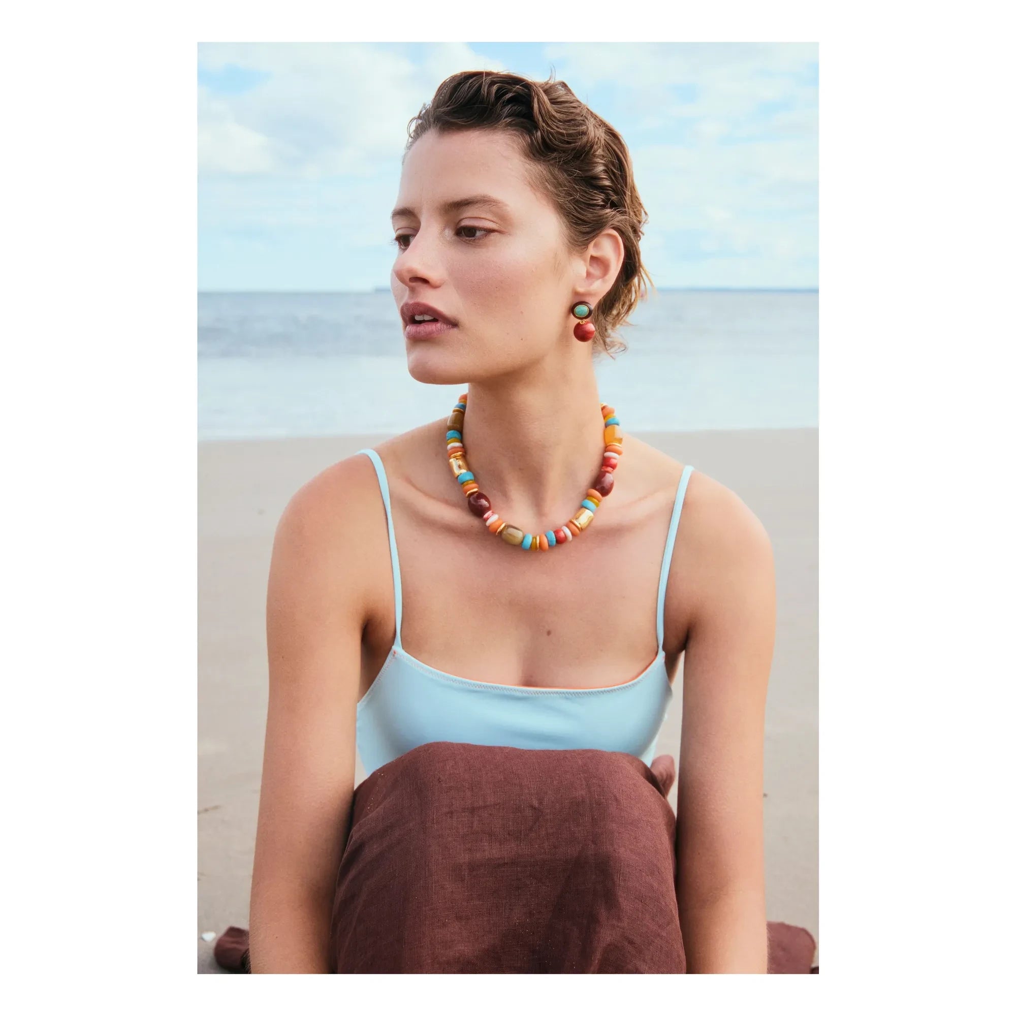 Lizzie Fortunato - Pendientes de coral Laurel | Rojo